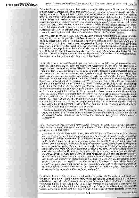 Vorschauseite 4: Philosophische Gespräche für Alzheimerpatienten und Angehörige - Ein Pilotprojekt