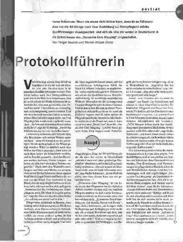Vorschauseite 2: Die Protokollführerin