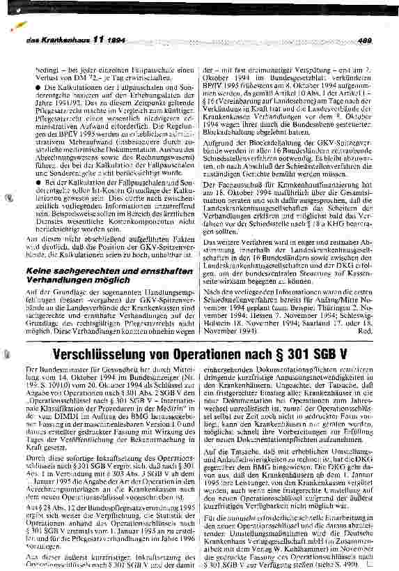 Vorschauseite 3: Krankenkassen blockieren Umsetzung des neuen Pflegesatzrechts Verhandlungen der Höhe (Punktwerte) der Fallpauschalen und Sonderentgelte auf Landesebene nach  16 BPflV 1995 für de…
