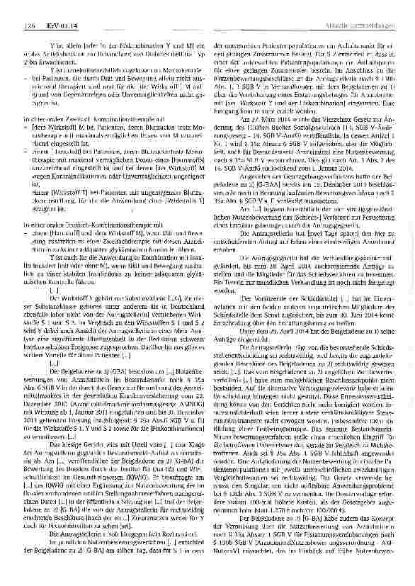 Vorschauseite 2: Krankenversicherungsrecht Nutzenbewertungen von Arzneimitteln im Bestandsmarkt nach § 35a Abs. 6 SGB V a.F.; 14. SGB V-ÄndG; Schiedstellenentscheidung