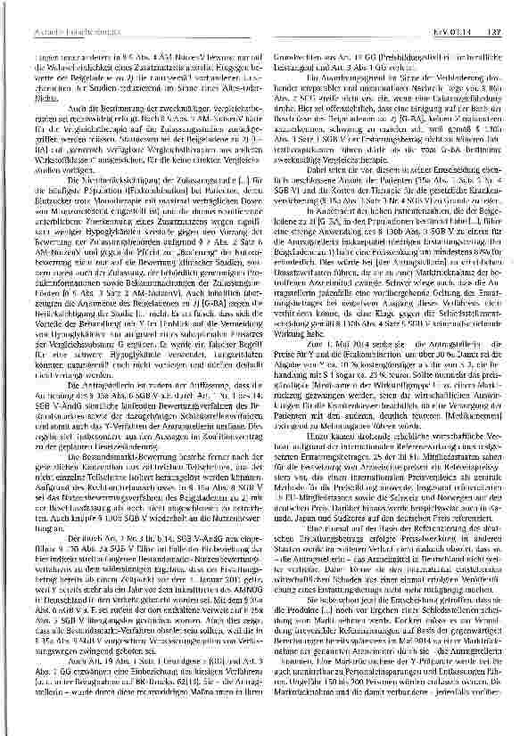 Vorschauseite 3: Krankenversicherungsrecht Nutzenbewertungen von Arzneimitteln im Bestandsmarkt nach § 35a Abs. 6 SGB V a.F.; 14. SGB V-ÄndG; Schiedstellenentscheidung