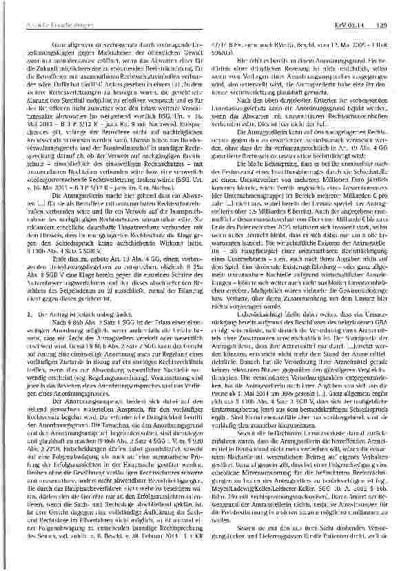 Vorschauseite 5: Krankenversicherungsrecht Nutzenbewertungen von Arzneimitteln im Bestandsmarkt nach § 35a Abs. 6 SGB V a.F.; 14. SGB V-ÄndG; Schiedstellenentscheidung