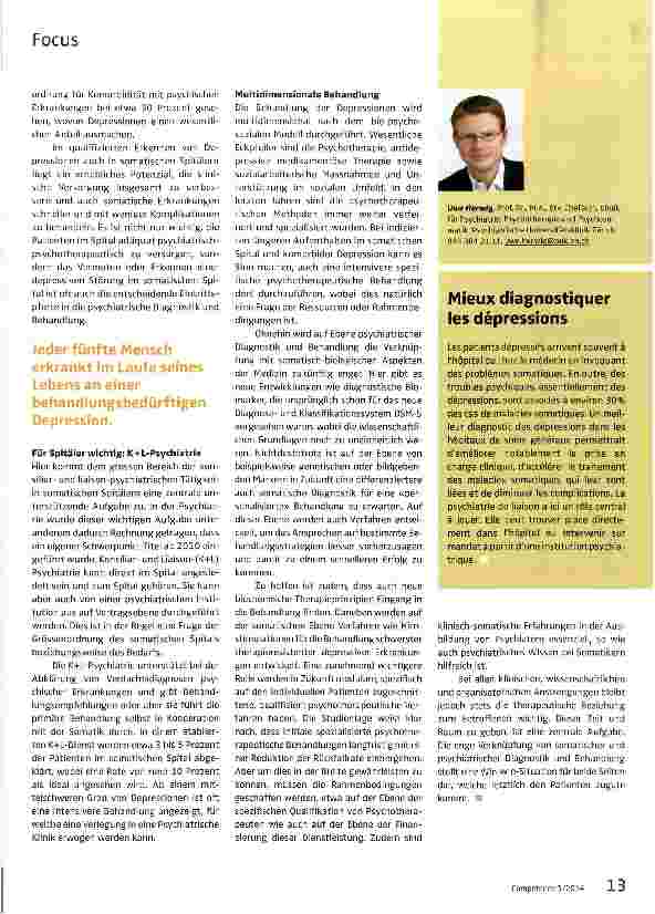 Vorschauseite 2: Moderne Behandlung von DepressionenSomatische und psychiatrische Behandlung enger verknüpfen