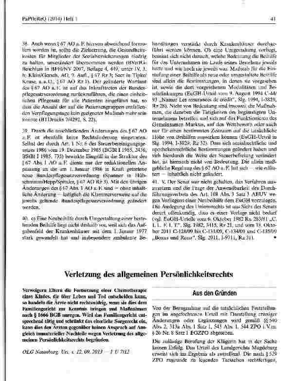 Vorschauseite 1: Verletzung des allgemeinen Persönlichkeitsrechts