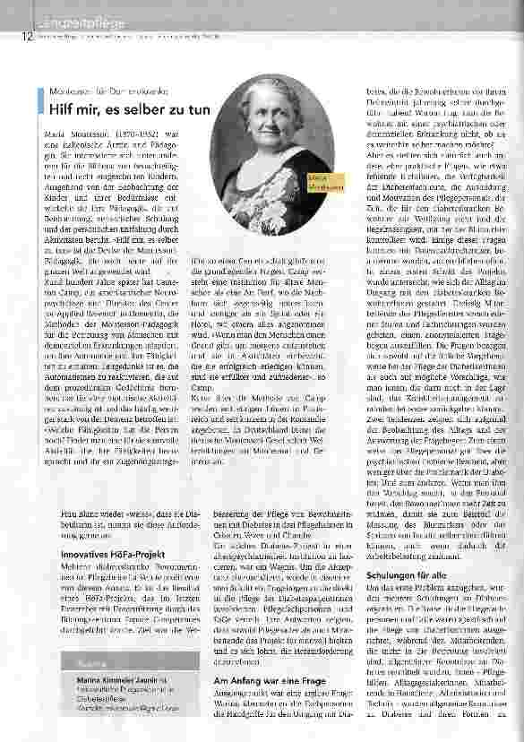 Vorschauseite 2: Mehr Autonomie im Umgang mit Diabetes trotz Demenz