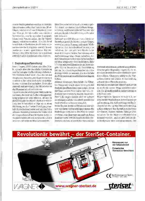 Vorschauseite 2: Patientensicherheit im Fokus 9. Middle East Decontamination & Sterilisation Conference, Dubai International Convention and Exhibition Centre, 16. -18. September 2014