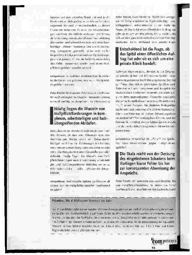 Vorschauseite 2: Das Spitalmanagement muss sich zum Risk Management bekennen