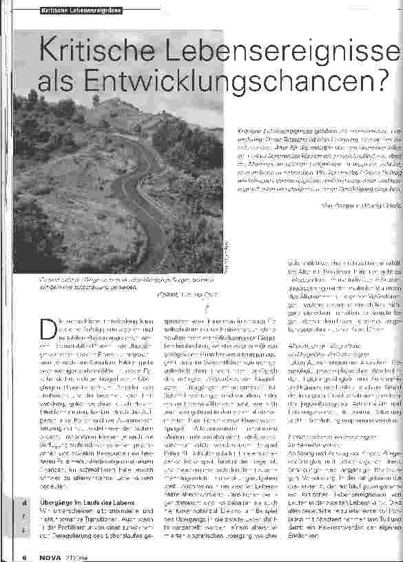 Vorschauseite 1: Kritische Lebensereignisse als Entwicklungschancen?