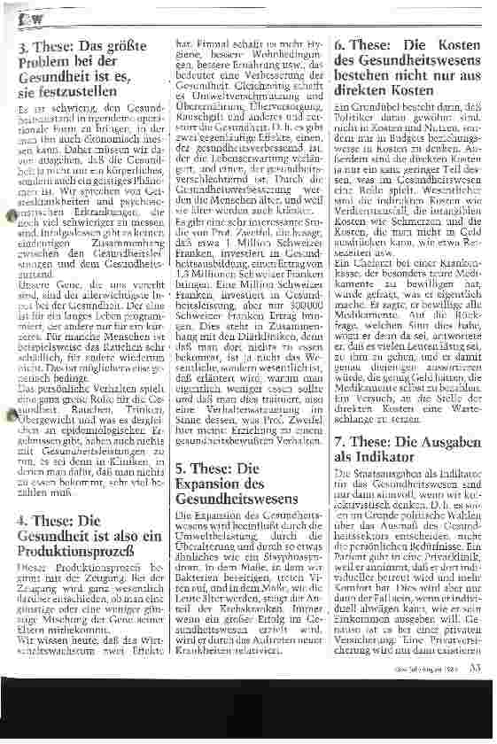 Vorschauseite 2: Was ist uns die Gesundheit wert?