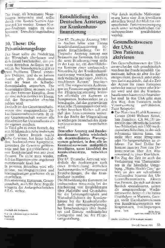 Vorschauseite 4: Was ist uns die Gesundheit wert?