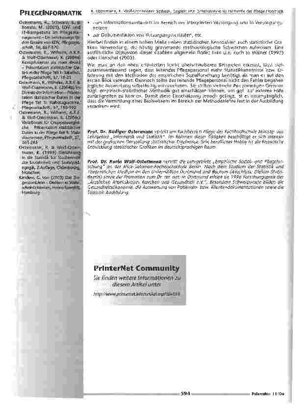 Vorschauseite 6: Statistik, Empirie und Datenanalyse als Elemente der Pflegeinformatik