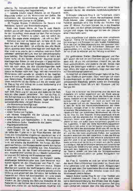 Vorschauseite 3: Pflegebericht über eine Examenswache auf der Inneren Frauenstation