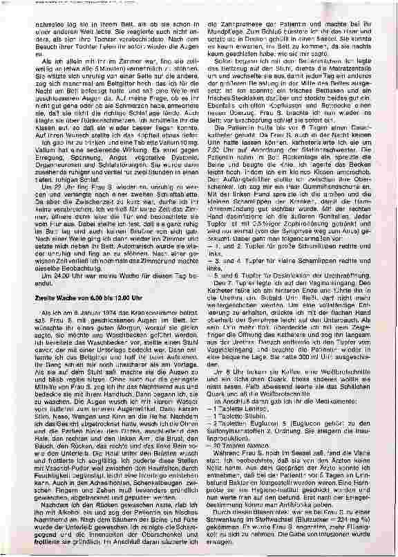 Vorschauseite 4: Pflegebericht über eine Examenswache auf der Inneren Frauenstation