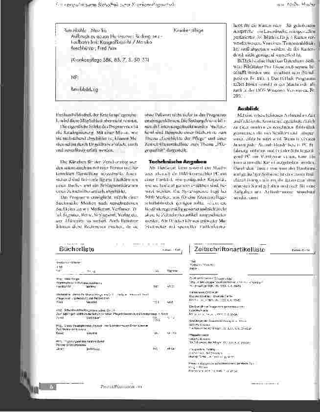 Vorschauseite 2: Die computerisierte Bibliothek einer Krankenpflegeschule