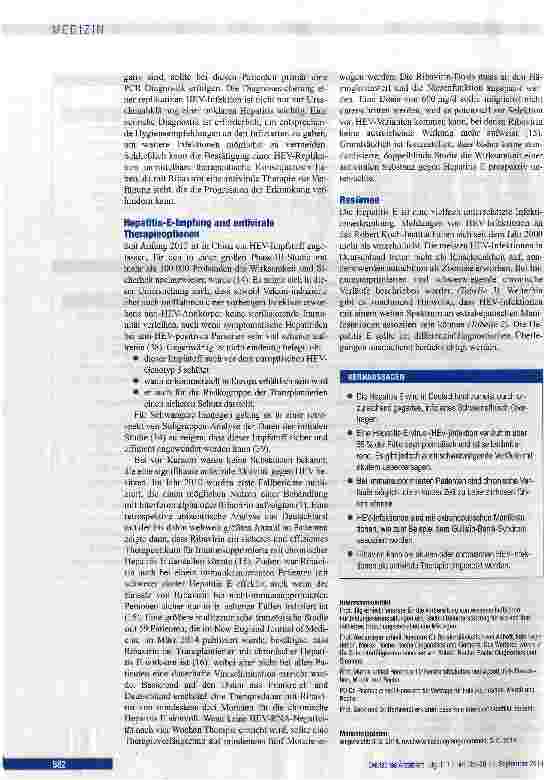Vorschauseite 6: Hepatitis E in Deutschland - eine unterschätzte Infektionskrankheit