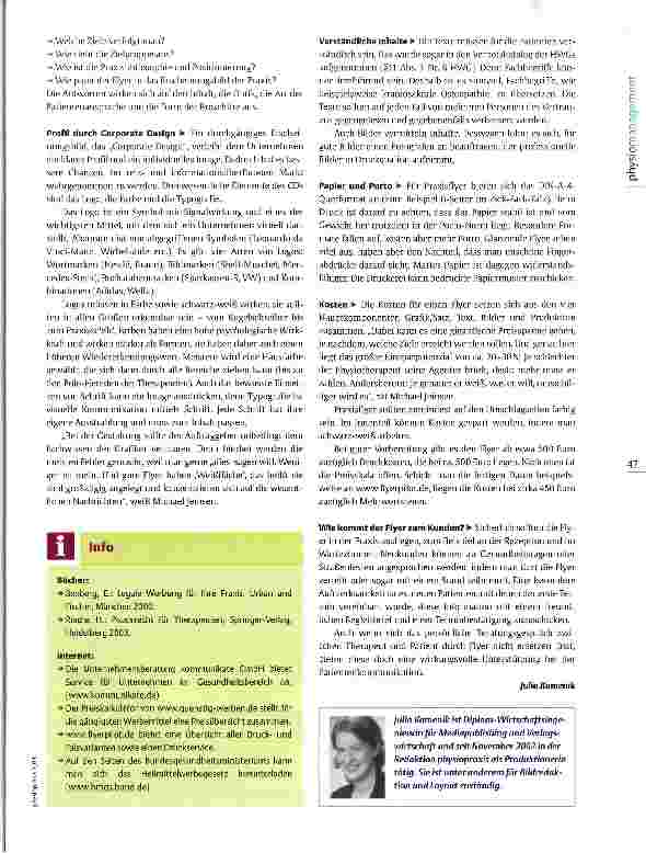 Vorschauseite 2: Praxis-Flyer für PatientenWerbung zum Mitnehmen