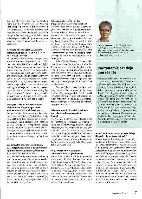 Vorschauseite 2: Wir wollen keine Mini-Ärztinnen sein, wir sind zufrieden mit unserem Beruf