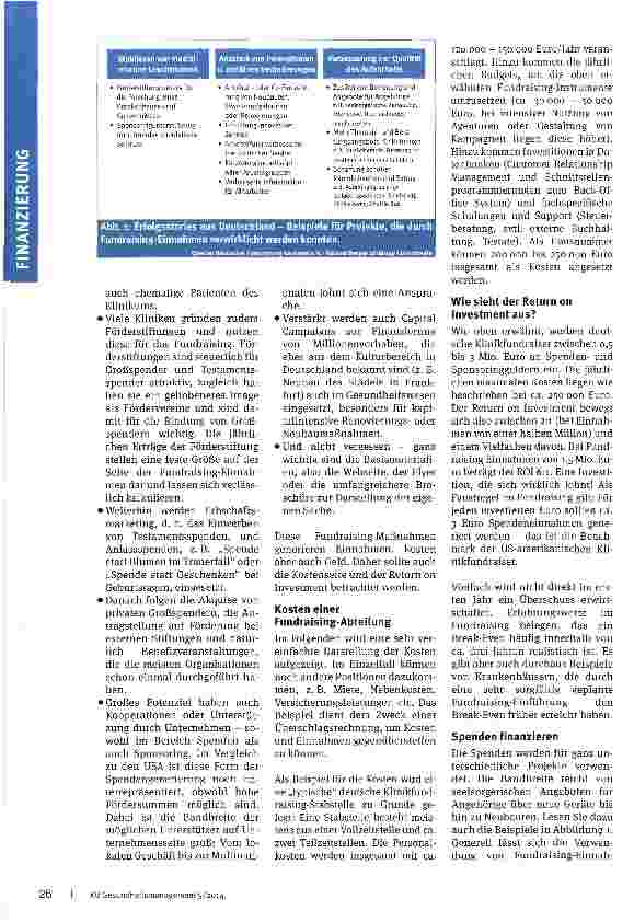 Vorschauseite 2: Finanzspritze Fundraising
