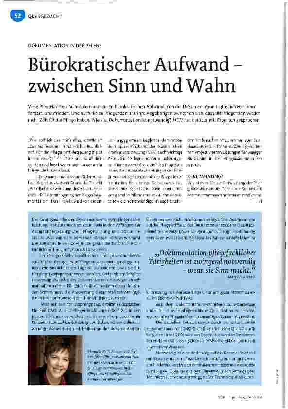 Vorschauseite 1: Bürokratischer Aufwand -zwischen Sinn und Wahn