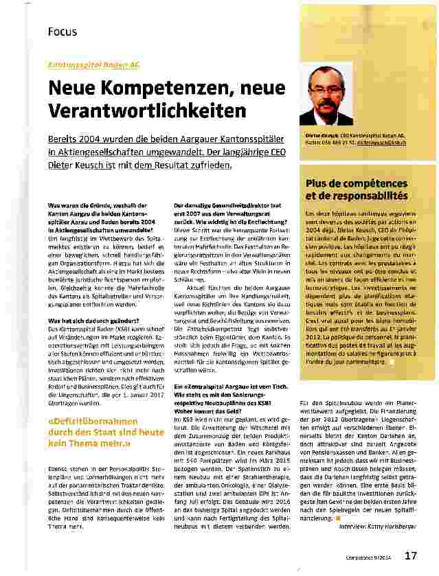 Vorschauseite 1: Neue Kompetenzen, neue Verantwortlichkeiten