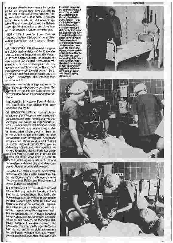Vorschauseite 6: Die Ängste und Nöte der kleinen Patienten werden ausdiskutiert/Ein Bericht über die kinderchirurgische Abteilung eines Kreiskankenhauses