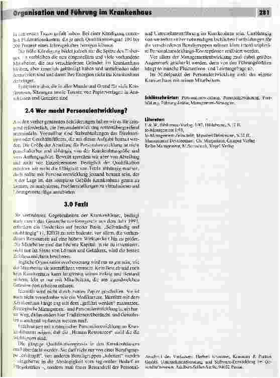 Vorschauseite 3: Strategische Personalentwicklung im Krankenhaus Innerbetriebliche Führung (IBF)