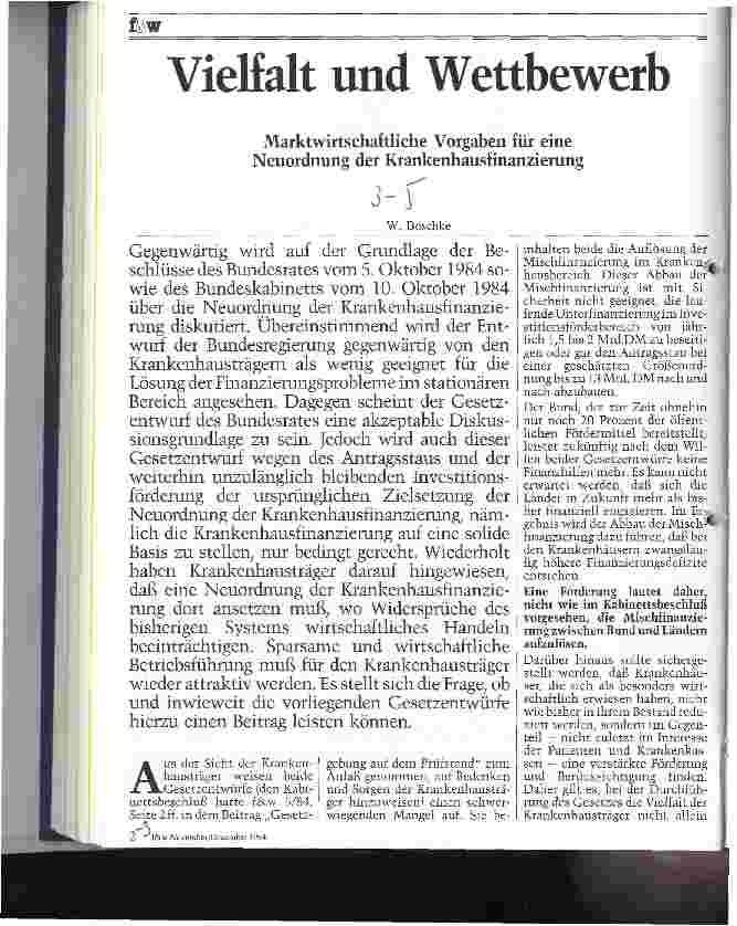 Vorschauseite 1: Vielfalt und Wettbewerb Marktwirtschaftliche Vorgaben für eine Neuordung der Finanzierung