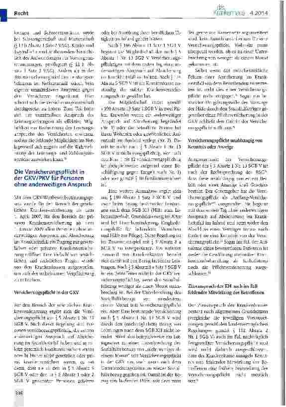 Vorschauseite 2: Unterschiede der Versicherungspflicht im Vergleich GKV zu PKV