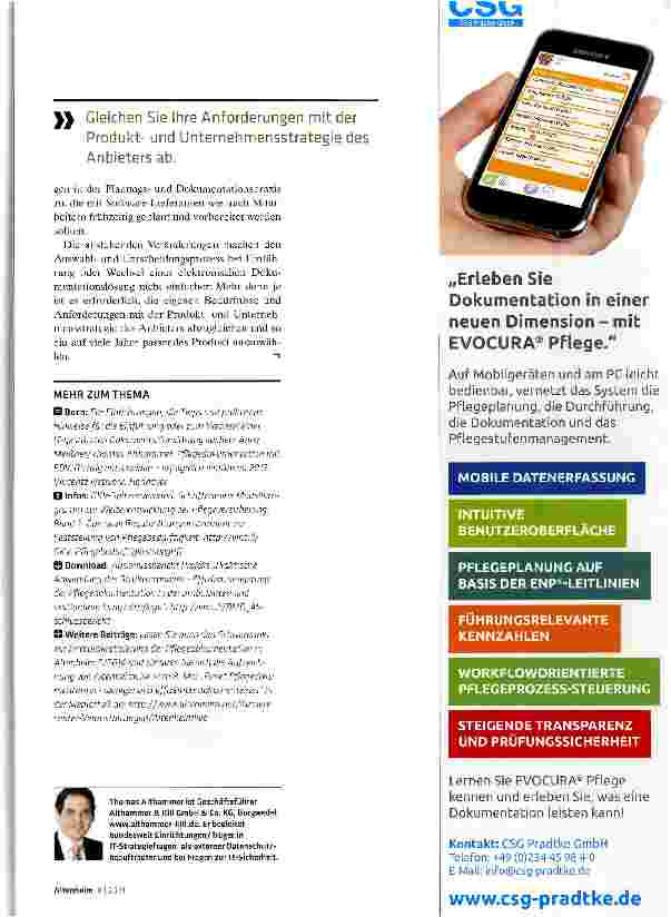 Vorschauseite 4: Paradigmenwechsel bei der Pflegedokumentation per EDV