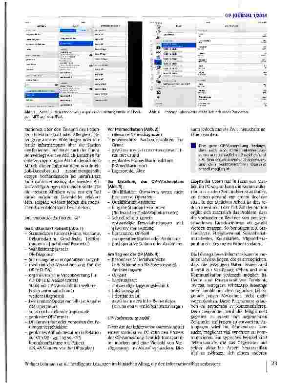 Vorschauseite 4: Intelligente Lösungen im klinischen Alltag, die den Informationsfluss verbessern: Checkpad MED auf dem iPad
