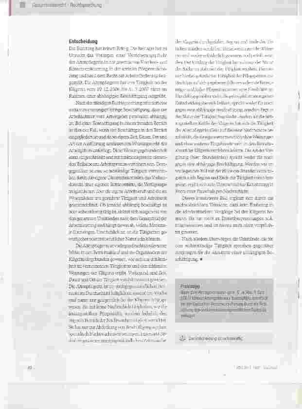 Vorschauseite 3: Sozialversicherungspflicht bzw. -freiheit einer Nachtwache
