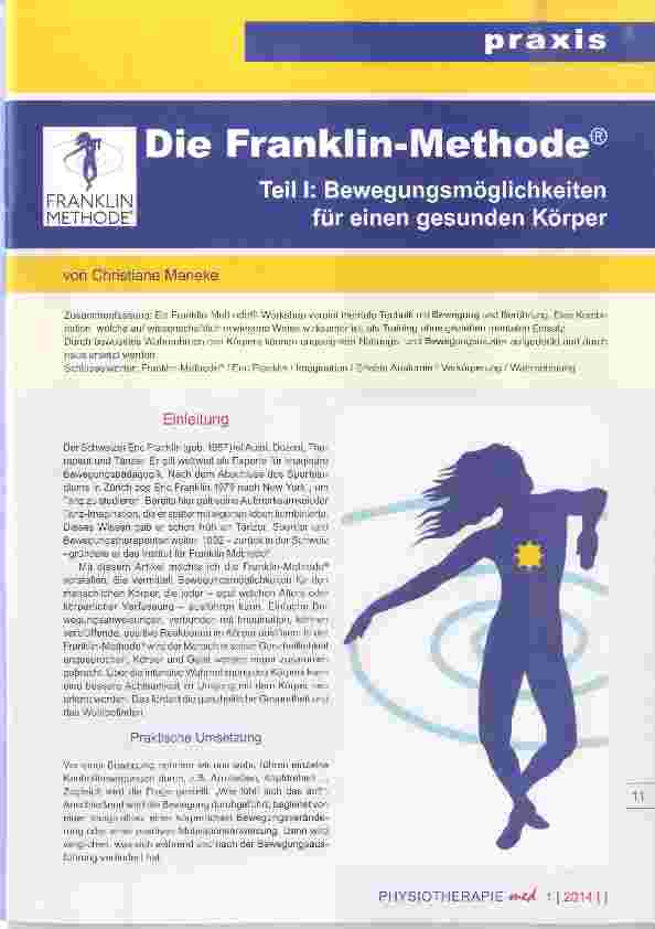 Vorschauseite 1: Die Franklin-Methode® Teil I: Bewegungsmöglichkeiten für einen gesunden Körper