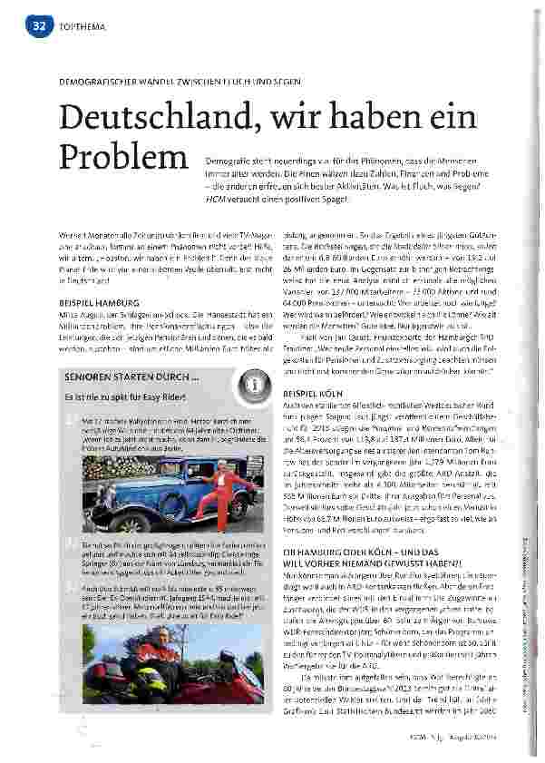 Vorschauseite 1: Deutschland, wir haben ein Problem