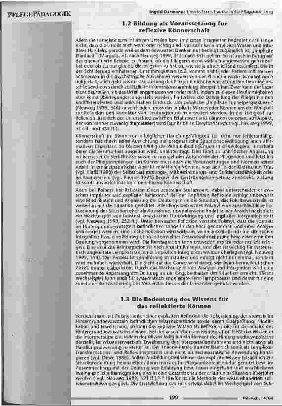 Vorschauseite 3: Theorie-Praxis-Transfer in der Pflegeausbildung Anforderungen an die verschiedenen Lernorte
