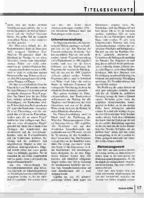 Vorschauseite 2: Haftung für Behandlungsfehler in Irland
