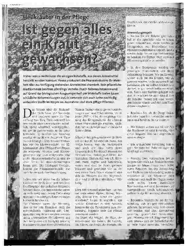 Vorschauseite 1: Ist gegen alles ein Kraut gewachsen?