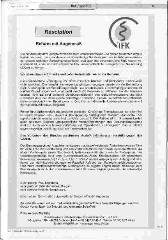 Vorschauseite 3: Neue Heilmittelrichtlinien ohne Augenmaß?