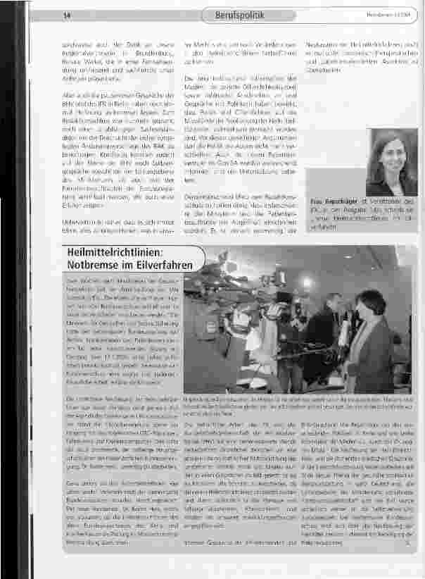Vorschauseite 4: Neue Heilmittelrichtlinien ohne Augenmaß?