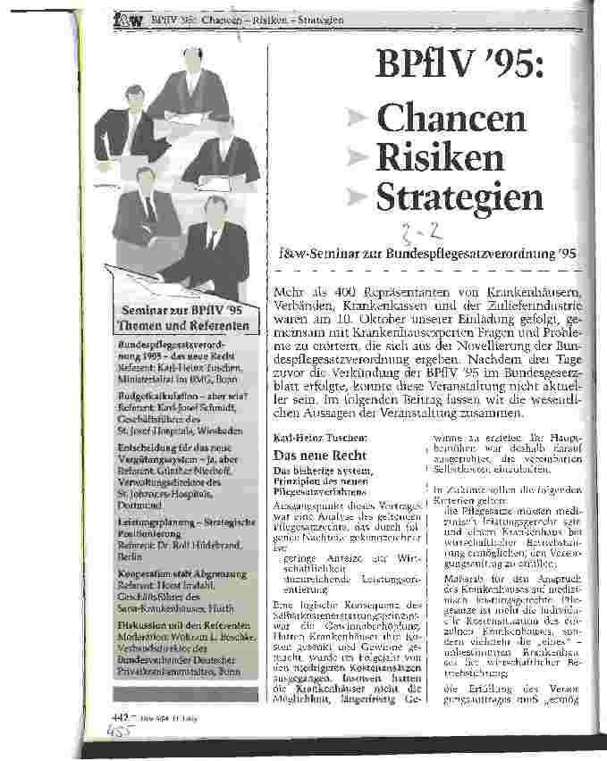 Vorschauseite 1: BPflV 95: Chancen, Risiken, Strategien f & w Seminar zur Bundespflegesatzverordnung 95