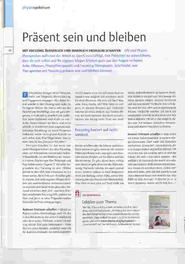 Vorschauseite 1: Präsent sein und bleiben