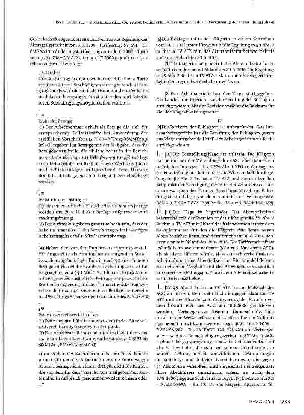 Vorschauseite 2: Diskriminierung von schwerbehinder-ten Arbeitnehmern durch Verkürzung der FreistelKungsphase