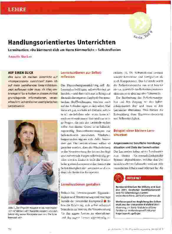 Vorschauseite 1: Handlungsorientiertes Unterrichten
