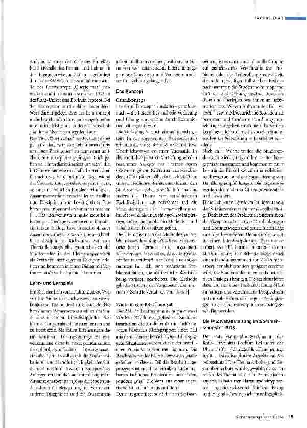 Vorschauseite 2: Förderung des interdiziplinären Dialogs