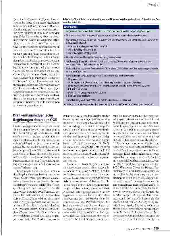Vorschauseite 3: Krankenhaushygienische Überwachung durch den Öffentlichen Gesundheitsdienst