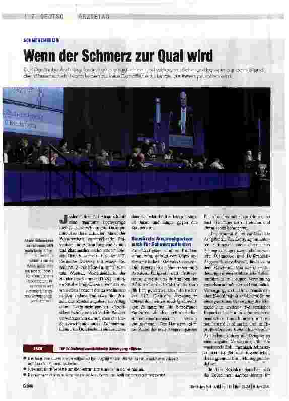 Vorschauseite 1: Wenn der Schmerz zur Qual wird