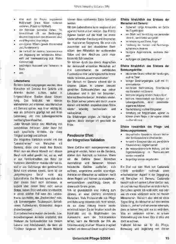 Vorschauseite 3: Kommunikation und Körpersprache mit Menschen mit Demenz - die Integrative Validation (IVA)