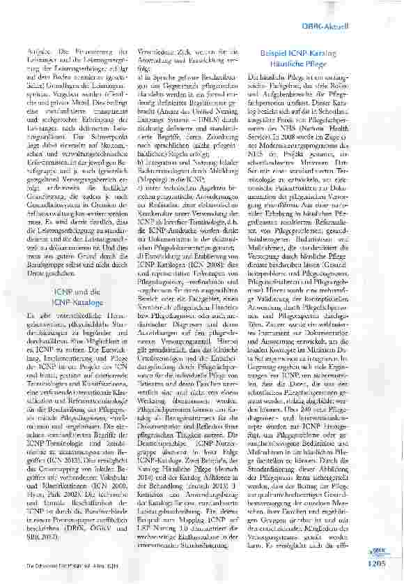 Vorschauseite 2: PFLEGELEISTUNGEN ERFASSEN MIT ICNP