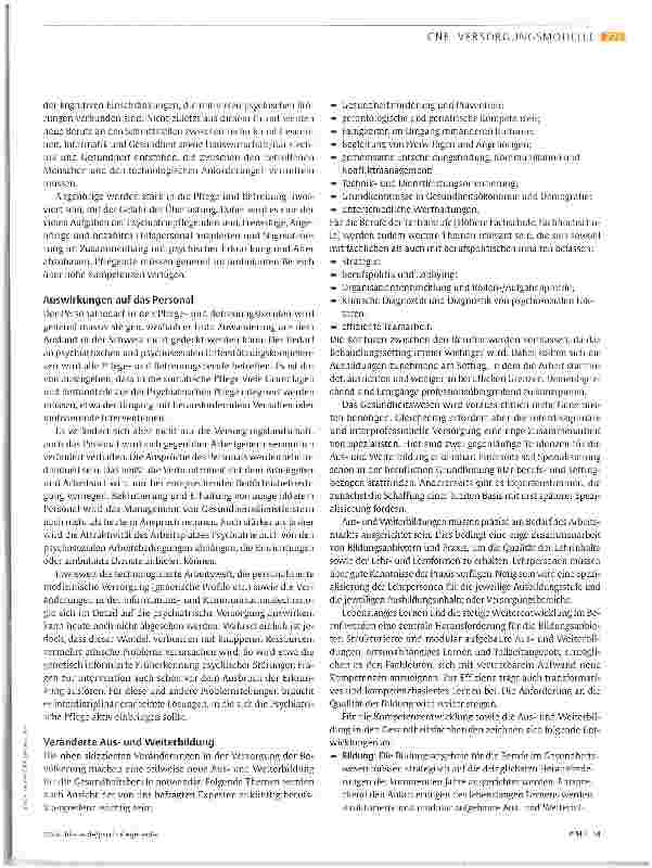Vorschauseite 4: Die Psychiatrische Pflege im Jahr 2030