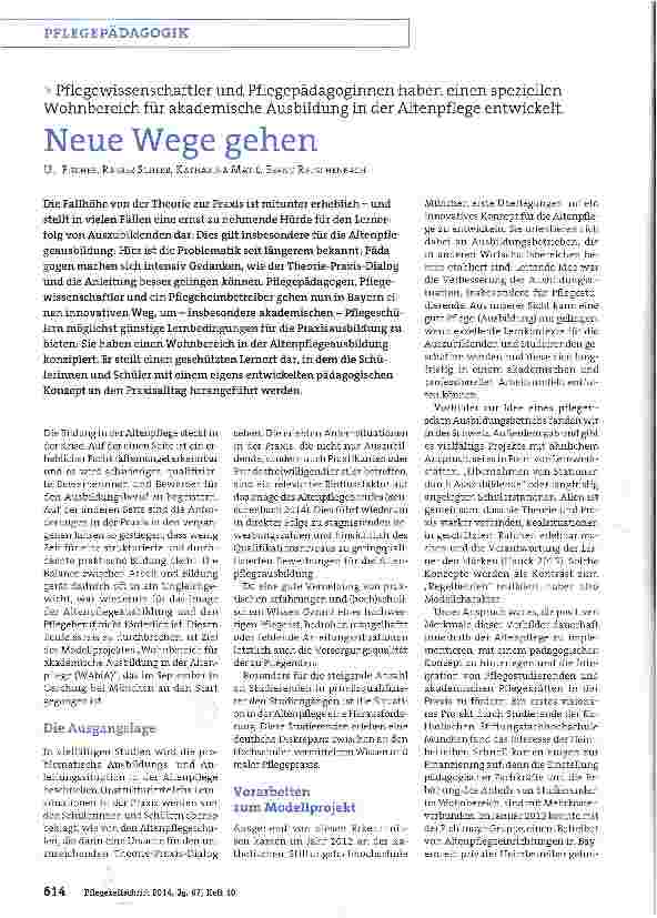 Vorschauseite 1: Neue Wege gehen