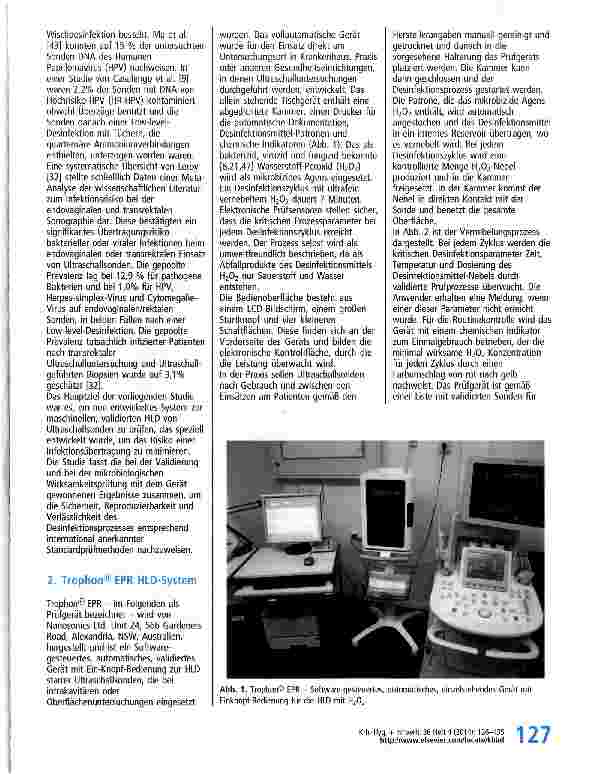 Vorschauseite 2: Automatische, validierte, nicht-toxische Highlevel-Desinfektion (HLD) von Ultraschallsonden